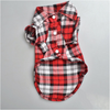 Plaids Grid Checker Shirt Lapel Costume Dog Clothes